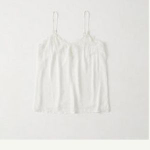 NWT! Abercrombie White Lace-Trim Cami